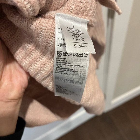 All Saints Pink Cowl Neck Sweater - Picture 3 of 7